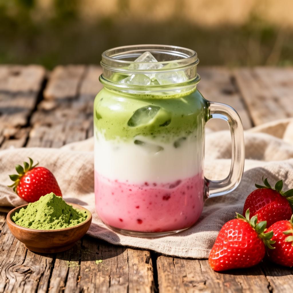 Strawberry Matcha Latte