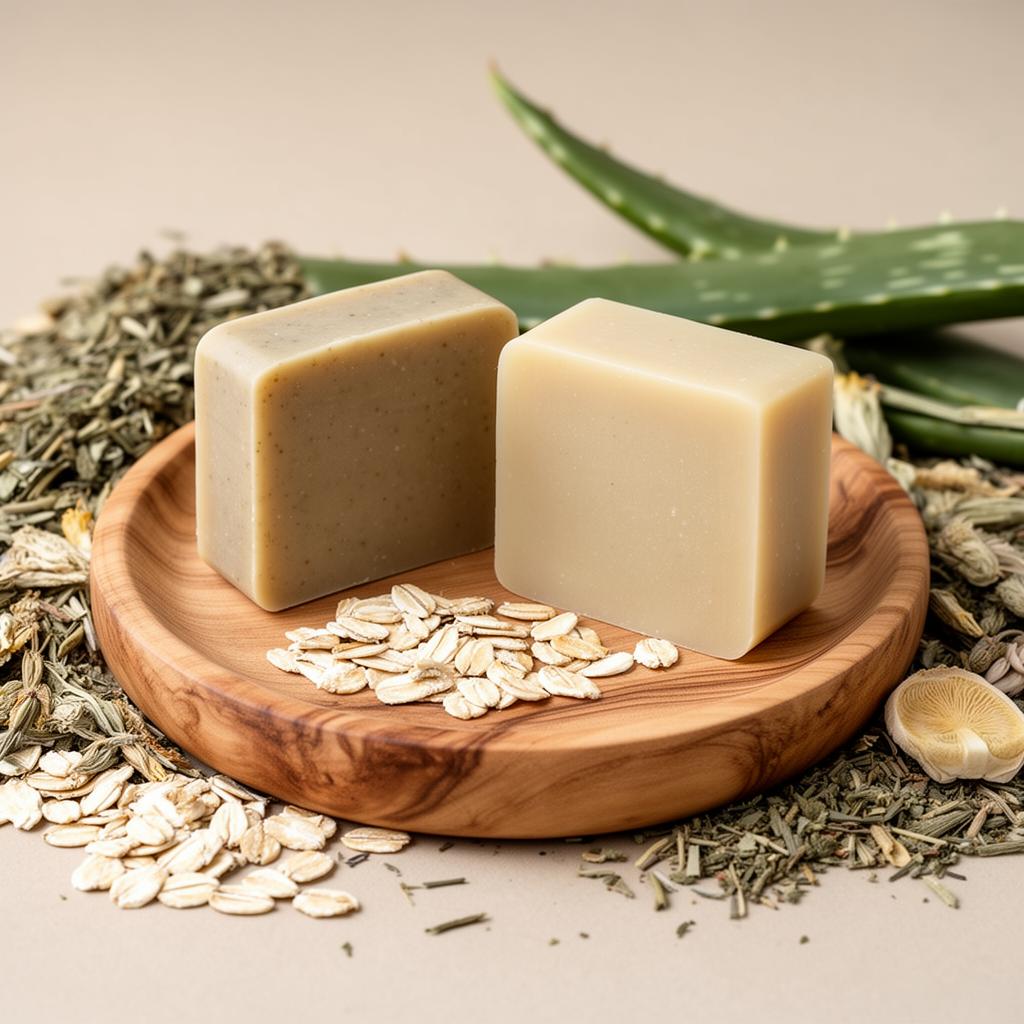Handmade shampoo and conditioner bars